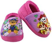 Josmo Kids Paw Patrol Pawesome Planet Toddler Girls Plush Aline Slippers (Pink/Lilac, 7-8 M US Toddler) (CH90262)