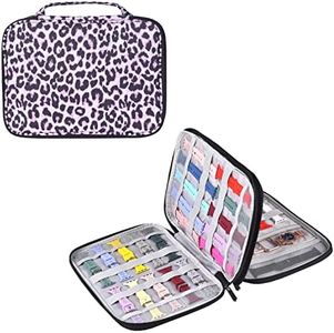 ZFZGFRCS Watch Band Storage Case Watch Band Organizer Bag Watch Band Case and Storage Holder Watch Bands Holder Carrying Case Compatible with 35 Watch Straps and Accessories (Pink Leopard)