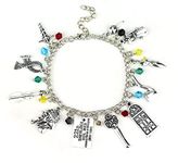 RVM Jewels Sherlock Holmes Inspired Charm Bracelet Silver Plated Fashion Jewellery Accessory for Men and Women