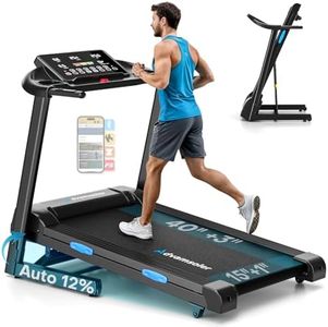 Treadmills Foldable with Auto 12% Incline,3.0HP Walking Pad 1-14KM/H for Home Gym Jogging,352LB Capacity Running Machine with LED Display & Fitness App