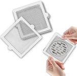 Returntrue Shower Drain Hair Catcher, Drain Cover for Bathroom Sink & Bathtub Drain, Disposable Mesh Stickers with Waterproof Adhesion, 30 Pack, Square, 105mm