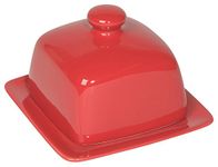 Now Designs Square Butter Dish, Red