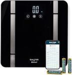 Salter Smart Bathroom Scale – Digital Body Weight Scale, Personal Scale, Measures Body Weight, Fat, Water, Muscle Mass, Bone Mass, BMI and BMR, 8 User, Bluetooth/App Connectivity, SA00432FEU6