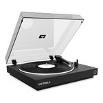 Victrola Fully Automatic Bluetooth Turntable with Audio Technica ATN3600L Cartridge, Automatic Repeat Function, 2-Speed Vinyl Record Player, Wireless Bluetooth Streaming, Preamp and Aluminium Platter