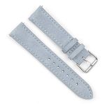 Onthelevel Suede Leather with Black Leather Back Watch Band Strap for Men or Women - 18mm 19mm 20mm 22mm 24mm | Multiple Colors (19mm, Light blue)