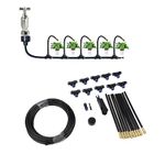 Irrigation System Kit,360° Bendable Drip Irrigation System with 10 Nozzles and Drip Irrigation Hose,Greenhouse Watering Systems,Drip Irrigation Kits for Garden,Greenhouse,Lawn