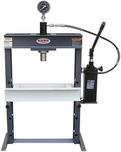 KAKA INDUSTRIAL Hydraulic Shop Press, 10-Ton H-Frame Hydraulic Shop Press, 7-Inch Stroke, Manual Hydraulic Press with Pressure Gauge for Bending, Stamping, Ideal for Garage or Professional Use HP-10S