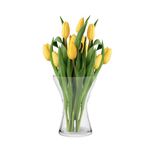 TREND FOR HOME Glass Vases for Flowers H: 19 cm Clear Vase Flower Vase Wide Neck Vase Wide Vase for Flowers Wedding Decor Decorative Vase Modern Vase | Ø 14 cm | 1325 ml | Aster