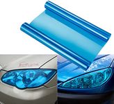 12 by 48 inches Self Adhesive Auto Car Tint Headlight Taillight Fog Light Vinyl Smoke Film Sheet Sticker Cover (Blue)