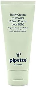 Pipette Baby Cream to Powder - Talc-Free Baby Powder, Keep Baby's Skin Happy, Squalane Helps Restore The Natural Balance of Baby’s Skin, Fragrance Free, 3 oz