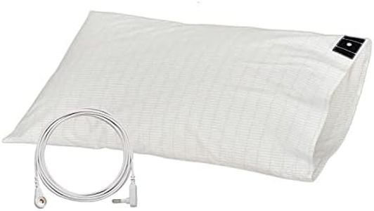 1PC Grounding Pillowcase,Grounding Pillow Cover at Home,Earth Connected Pillow Cover with Grounding Cord Included(White, 20"X30")