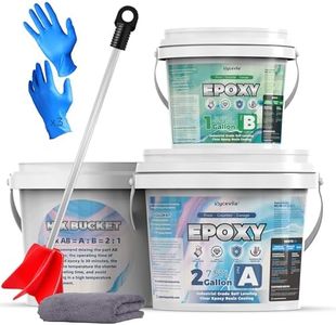 3 Gallon Kit Clear Garage Floor Epoxy Kit, Self Leveling Epoxy Floor Paint, Highly Durable Epoxy Floor Kit, Epoxy Resin Kit, Floor Epoxy Resin Coating for Garages, Concrete, Basements, Warehouses