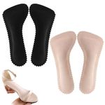 2 Pairs Insoles for Sandals,Self-Adhesive Sweat Absorbing High Heel Insole Comfort Breathable Non-Slip Feet Pads Metatarsal Arch Foot Pain Cushion Inserts Stick on Shoe for Women Boot Heels