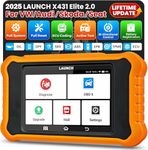 LAUNCH X431 Elite V2.0 OBD2 Full System Code Reader for AUDI for VW for Skoda for Seat, All Service, Bi-Directional Car Diagnostic Tool for VAG, ECU Coding Key Programming OBDII Scanner Free Update