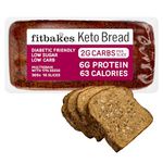 Fitbakes Keto Bread : 2g Carbs, Low Carb Bread Loaf (16 slices) 6.75g Protein, Multi Seeded Bread, High Protein Snacks, Keto Snacks, Low Carb Snack, Low Calorie Snack, Diet Keto Foods UK, Fit Bake