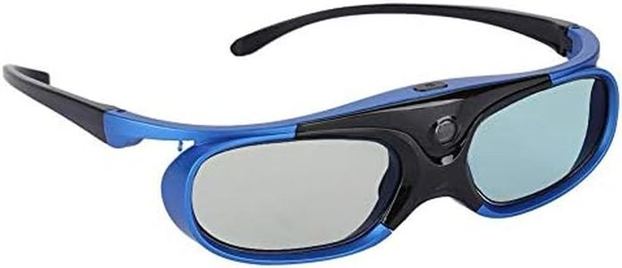 3D Glasses, Universal Active Shutter Type 3D Glasses with 178 ° Wide Viewing Angle Built-in 85mAh Polymer Battery DLP Link 3D Projector 3D Glasses HD Lens