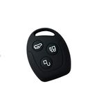 MM Silicone Key Cover for Ford Figo 3 Button Remote Key (Black)