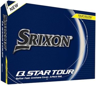 Srixon, New Q-Star Tour 5 2024 - Dozen Golf Balls - Soft Feel, Spin, Performance and Power - 3 Pieces - Urethane - Premium Golf Accessories and Golf Gifts