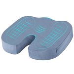 TheComfortZone Seat Cushion for Office Chair,Tailbone,Hemorrhoid,Sciatica,Back Support Pain Relief Chair Cushion pillow, Ergonomic Memory Foam Non-Slip seat pads, Coccyx Cushion, Car seat, Wheelchair