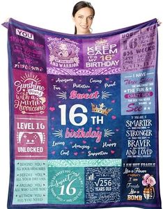 Wisegem Sweet 16 Gifts for Girls - 16th Birthday Gifts for Girls - 16 Year Old 50"x40" Blanket for Birthday - Gifts for 16 Year Old Girl - 16th Birthday Gift Ideas - Sweet Sixteen Birthday Decorations