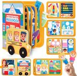 hahaland Busy Book Preschool Learning Activities - First Day of School Gifts Busy Board for Toddlers 1-4, Montessori Toys 2 Year Old Boy Girl Birthday Gift Preschool Must Haves Activity Books Ages 2-4