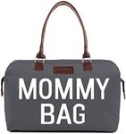 CHQEL Baby Diaper Bag, Mommy Bags for Hospital & Functional Large Baby Diaper Travel Bag for Baby Care (Grey)