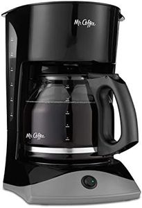 Mr. Coffee Black Coffee Maker, 12 Cups, with Auto Pause and Glass Carafe, Perfect for Home and Office Use