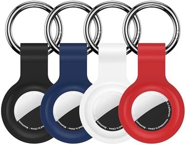 Compatible with AirTag Holder Case Keychain 4 Pack,Silicone for Air Tags Key Chain Ring Case Cover for Air Tag Holder GPS Tracker Item Air Tags Finders Accessories Air Tagholder for Kids,Bags,Luggages