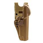 Gexgune Tactical Holster Military Concealment Level 3 Lock Right Hand Waist Belt Gun Pistol Holster for Colt 1911 (Tan)