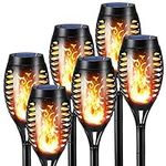 Toodour Solar Torch Flame Lights, 6