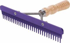 Weaver Leather Fluffer Comb with Wood Handle and Replaceable Purple Plastic Blade