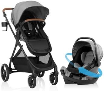 Evenflo Shyft Intuiti Travel System with Revolve180 LiteMax NXT Rotational Infant Car Seat (Fossil Gray)
