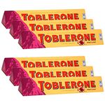 Toblerone of Switzerland Fruit & Nut with Raisins, Honey and Almond Chocolate Bar - 6 Pack, 6 X 100 g