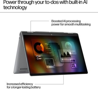 HP Envy x360 14” 2-in-1 Laptop – Intel Core Ultra 7, 16GB RAM, 512GB SSD, Touchscreen, Silver