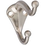 Kwikset National Hardware N325-480 V160 Coat/Hat Hooks in Satin Nickel, 2 Pack