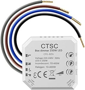 CTSC trailing edge dimmer - regulador led 220v - dimmer led 220v - regulador para led - silencioso, regulador de intensidad adecuado para LED regulables, lámpara incandescente halógena (B2N)