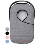 liuliuby Winter Carseat Cover for Baby Carseat | Doona Car Seat Cover Baby Winter | Warm Baby Car Seat Cover | Carseat Covers Baby Boy & Girl | Infant Car Seat Cover Winter Baby Essentials (Gray)