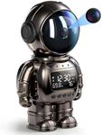 GBIUT Robot Alarm Clock Camera, 2K HD 5G/2.4Ghz WiFi Pet Robot Camera, Human Detection, Night Vision, Two-Way Talk & Motion Alert, Temp Humidity Display, Space Gift for Kids