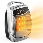 GiveBest Digital Space Heater, 1500W/750W Portable Fast Heating Electric Ceramic Heater with 4 Modes, Timer, Overheating & Tip-Over Protection, ETL Listed, Portable Heater for Indoor use,Bedroom,Desk