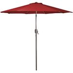 Northlight 8' Outdoor Patio Market Umbrella with Hand Crank and Tilt - Red and Black
