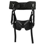 Alomejor Fighting Belt Adjustable Fishing Rod Fighting Belt Waist Rod Support Holder Fishing Pole Fixing Belt (Black + L)