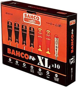 Bahco Fit XL - Juego de destornilladores (10 unidades, B219.110)