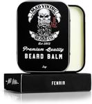 Mad Viking Fenrir Beard Balm – Non-Greasy Balm to Soften and Style with a Medium Hold - Made with Shea Butter, Beeswax & Premium Oils - Bold Bourbon, Neroli, Rum & Tobacco Scent, Made in the USA - 2oz