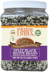 Pride Of India - Indian Split Black Gram Matpe Beans - Protein & Fiber Rich Urad Dal, 1.5 Pound Jar