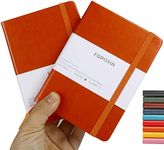 FOROXIN Lined Pocket Journal Notebook, 2 Pack, (Orange), 160 Pages, Small, 3.86 inches x 5.51 inches - 100 gsm Thick Paper, Hardcover