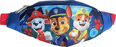 Paw Patrol Little Boy Fanny Pack - Kids Phone Pouch Waist Bag, Blue-Red, Small