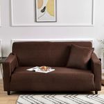 Story@Home Polyester Sofa Cover Durable And Stylish Sofa Cover 4 Seater, Slipcover For Living Room Furniture, Machine Washable- 300Cm X 235Cm X 50Cm- Dark Brown