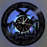 Smotly Lord of The Rings Music Band Vinyl Wall Clock, LED 7 Color Night Lamp Retro Wall Clock, Living Room, Kitchen, Unique Gifts Handmade Home Wall Decor (With light)