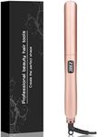 Hair Straightener, Professional Ceramic Plates Straightener for Women Hair Flat Iron and Curler 2 in 1, Digital Display 120°C–230°C, Lasting Results Straightening Styling Tool for Long Short Hair