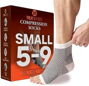 Treat My Feet Plantar Fasciitis Socks Foot Sleeve & Compression Socks: Plantar Fasciitis Relief - Ankle & Arch Support & Women - Fit Guaranteed S